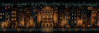 Stadtansicht Nacht Mit Gebaeuden Und Licht Illustration | Klassisch | Einrichtungsstile
