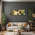 Stylisierte Digitale Illustration Gesicht Geometrische Formen Limitierte Farbpalette