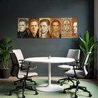 Stylisierte Portraits Maennliche Figuren Identitaetserforschung