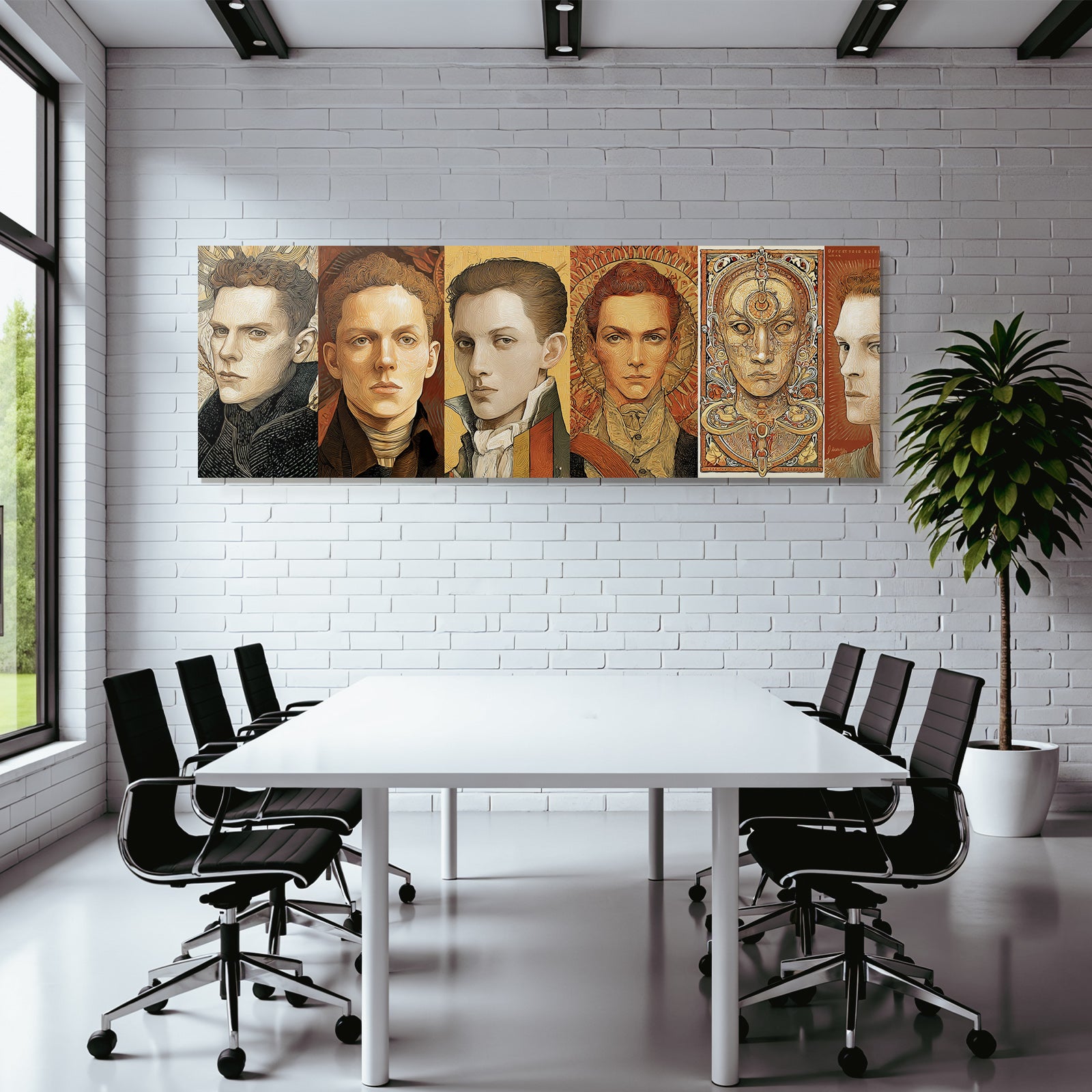 Stylisierte Portraits Maennliche Figuren Identitaetserforschung