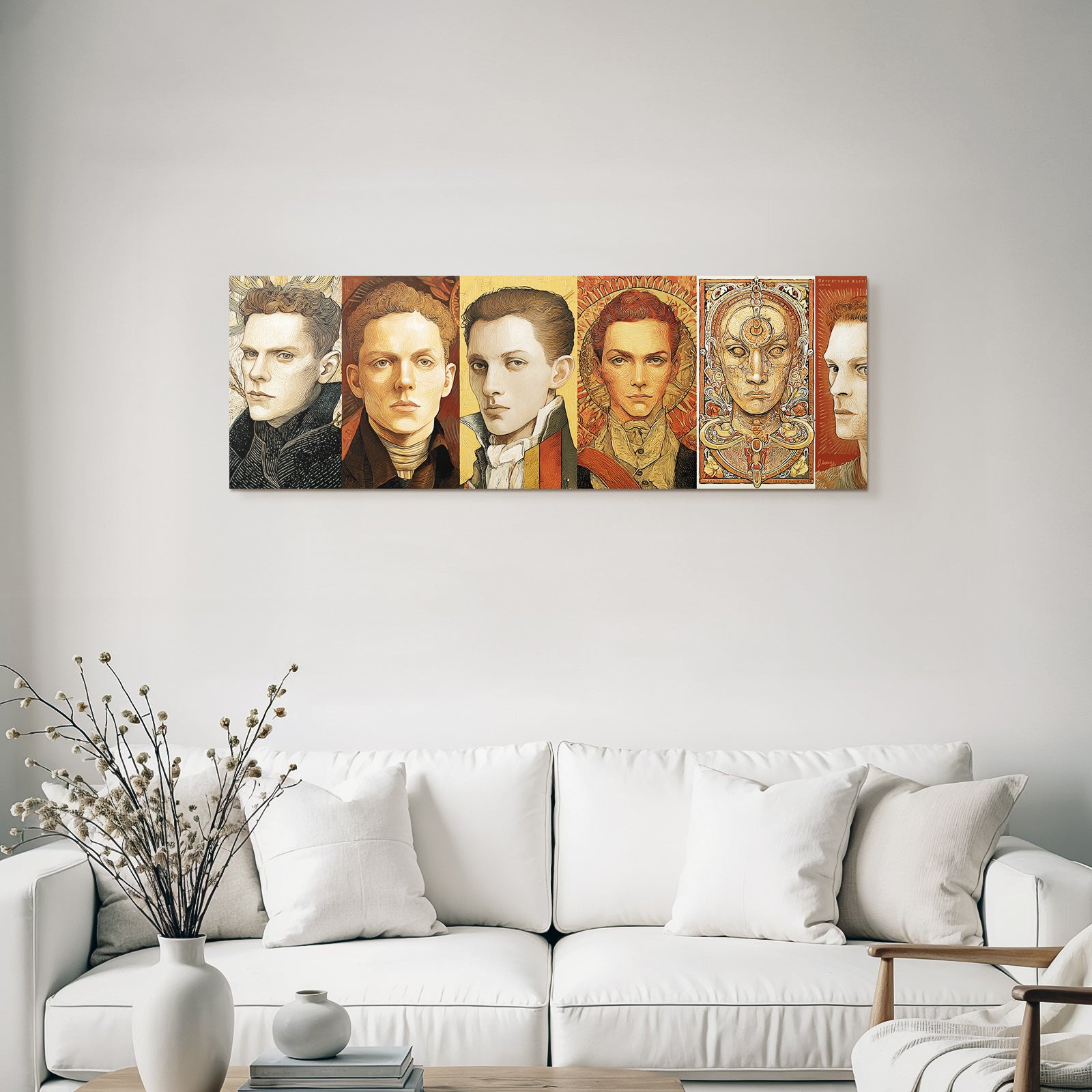 Stylisierte Portraits Maennliche Figuren Identitaetserforschung