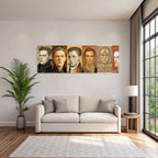 Stylisierte Portraits Maennliche Figuren Identitaetserforschung