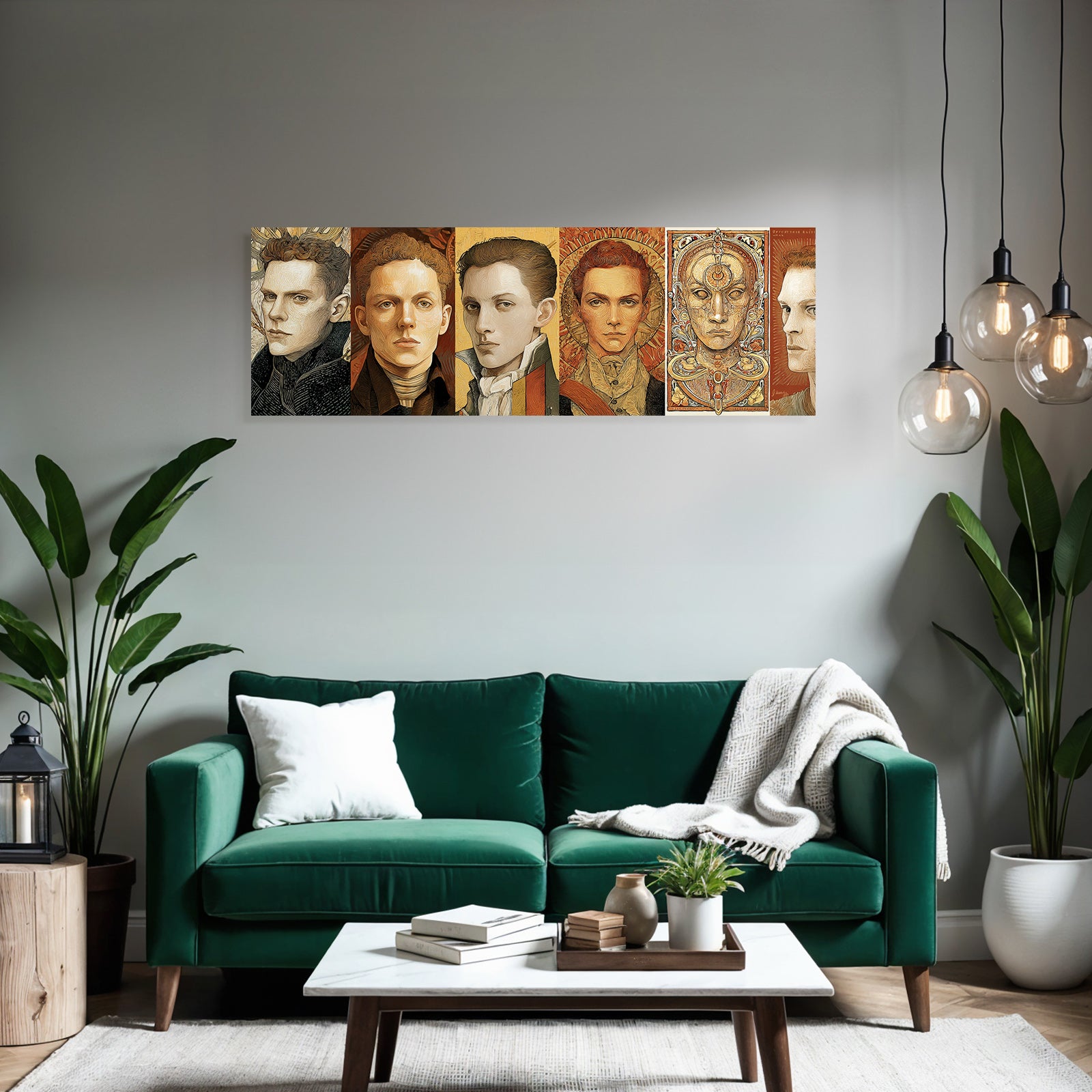 Stylisierte Portraits Maennliche Figuren Identitaetserforschung