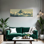 Traumhafte Landlandschaft Mit Grossem Berg Und Tempeleinrichtung
