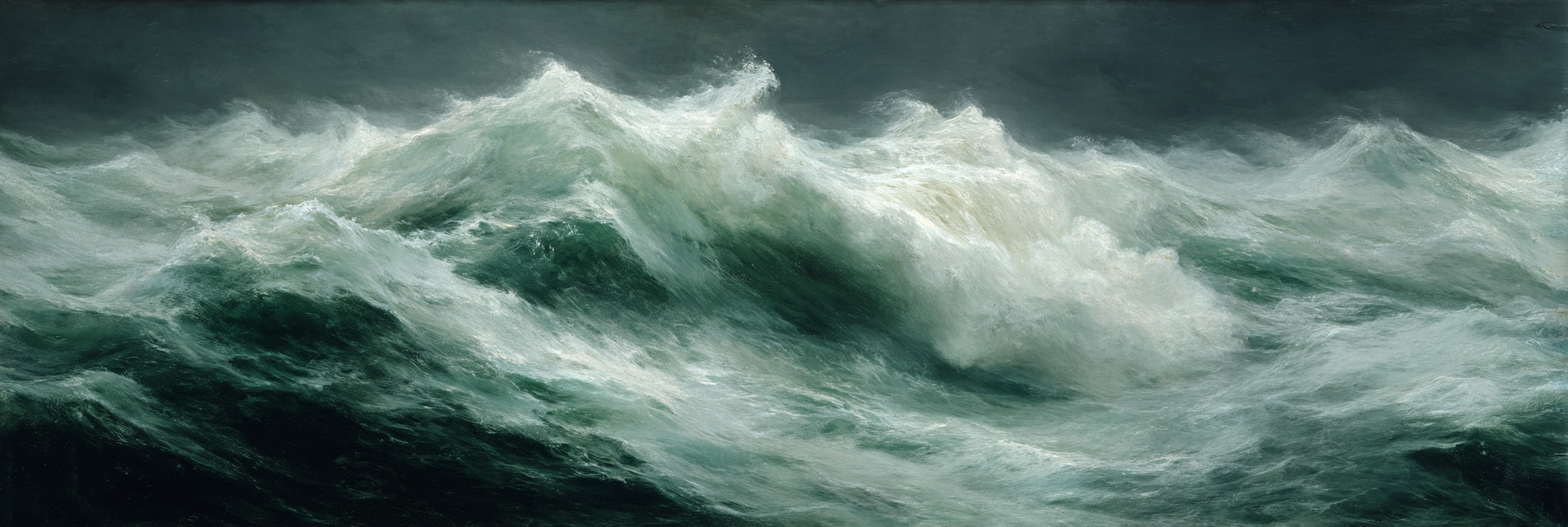 Turbulente Ozeanwellen Sturmhimmel Maritimes Gemaelde | Klassisch | Einrichtungsstile