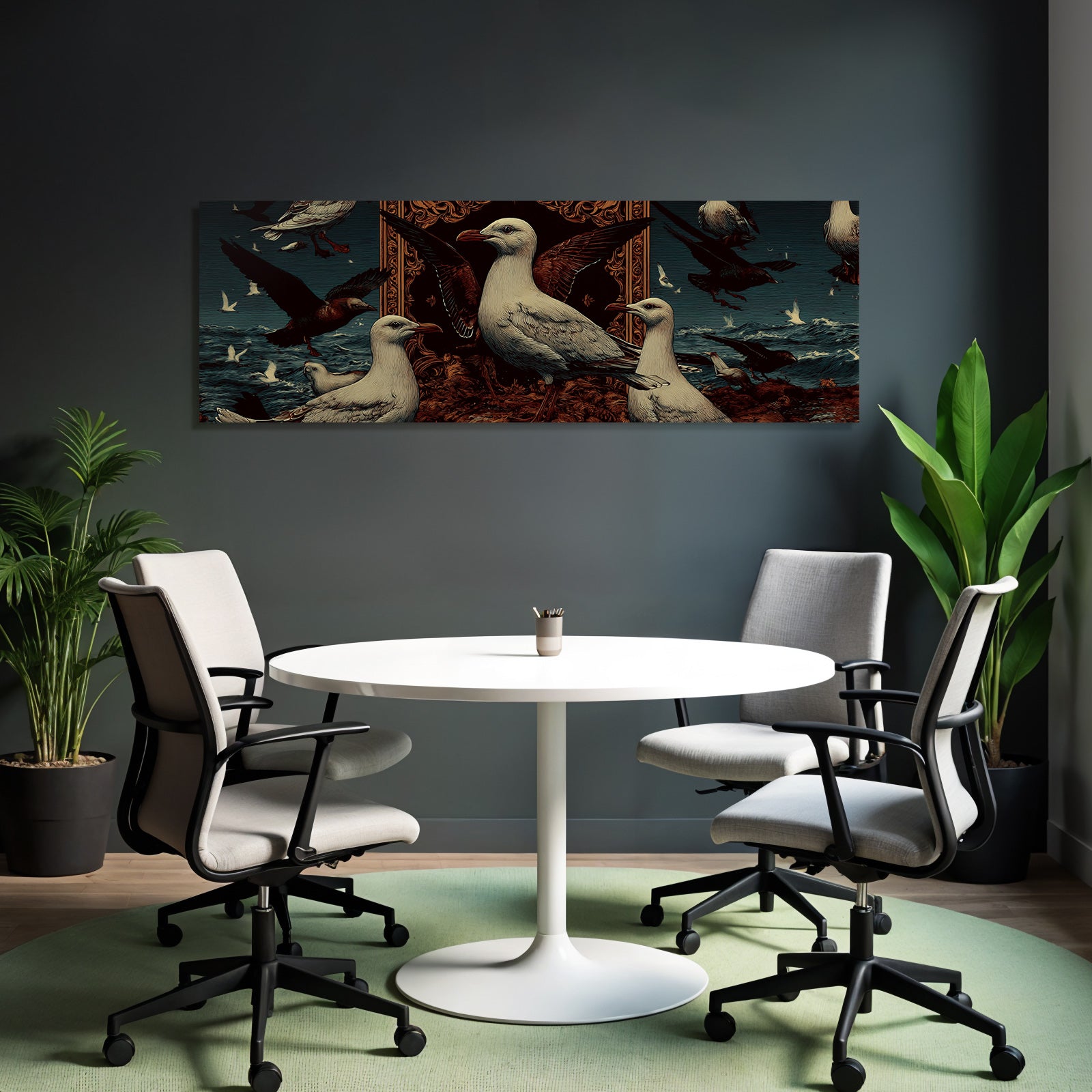 Vogel Art Meer Background Kunstwerk