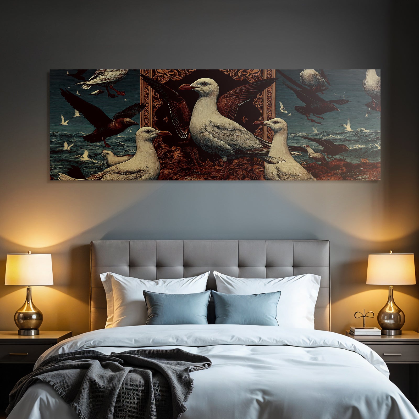 Vogel Art Meer Background Kunstwerk