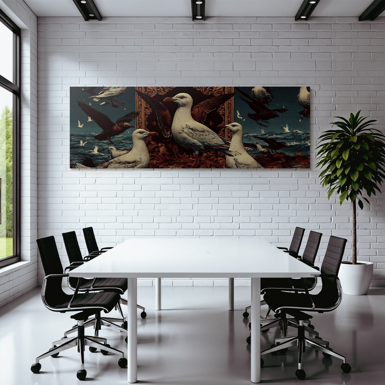 Vogel Art Meer Background Kunstwerk