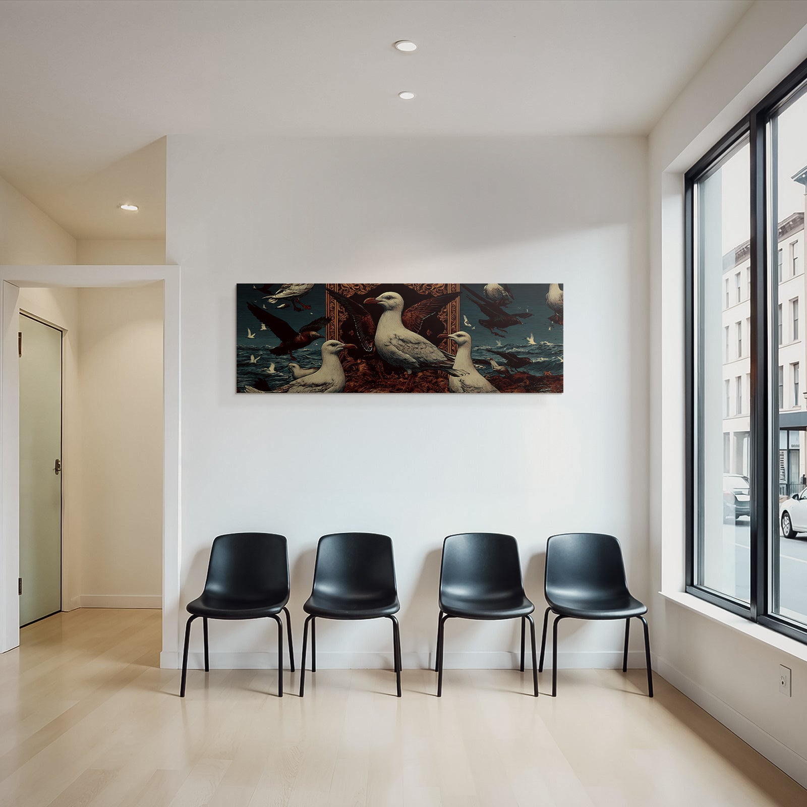Vogel Art Meer Background Kunstwerk