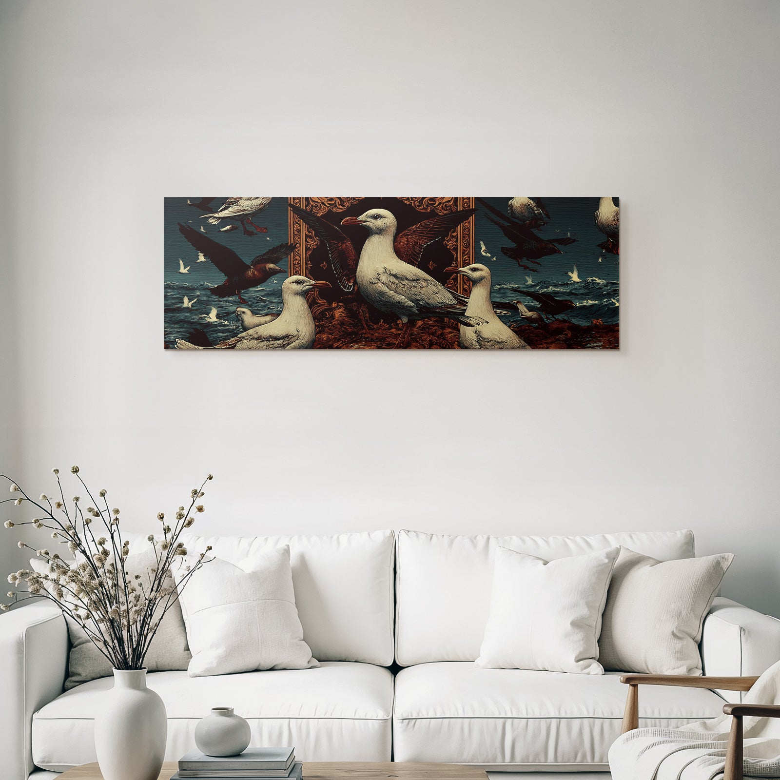 Vogel Art Meer Background Kunstwerk
