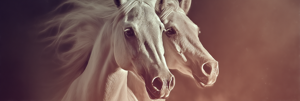 Weisse Pferde Grace And Beauty Dynamische Pose | Klassisch | Einrichtungsstile