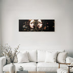 Zwei Gesichter In Floralen Designs Symphonie Der Dualitaet
