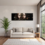 Zwei Gesichter In Floralen Designs Symphonie Der Dualitaet