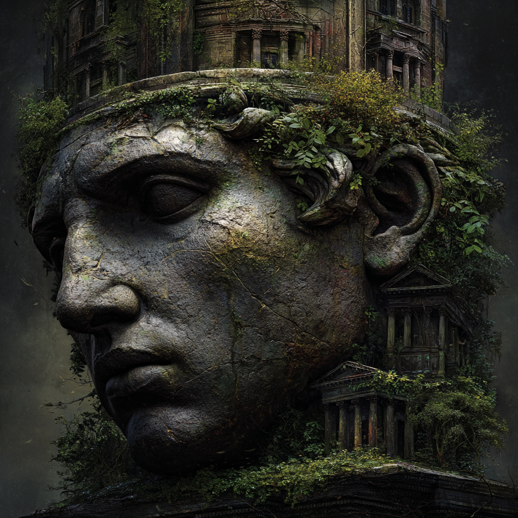 Alter Kopf Mit Vegetation Architektonische Elemente Natur Reclaim | Klassisch | Einrichtungsstile
