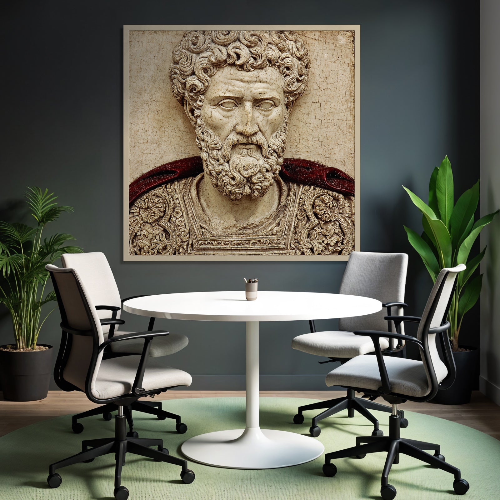 Hairy Figures Carving Artwork Roman Greek Realism