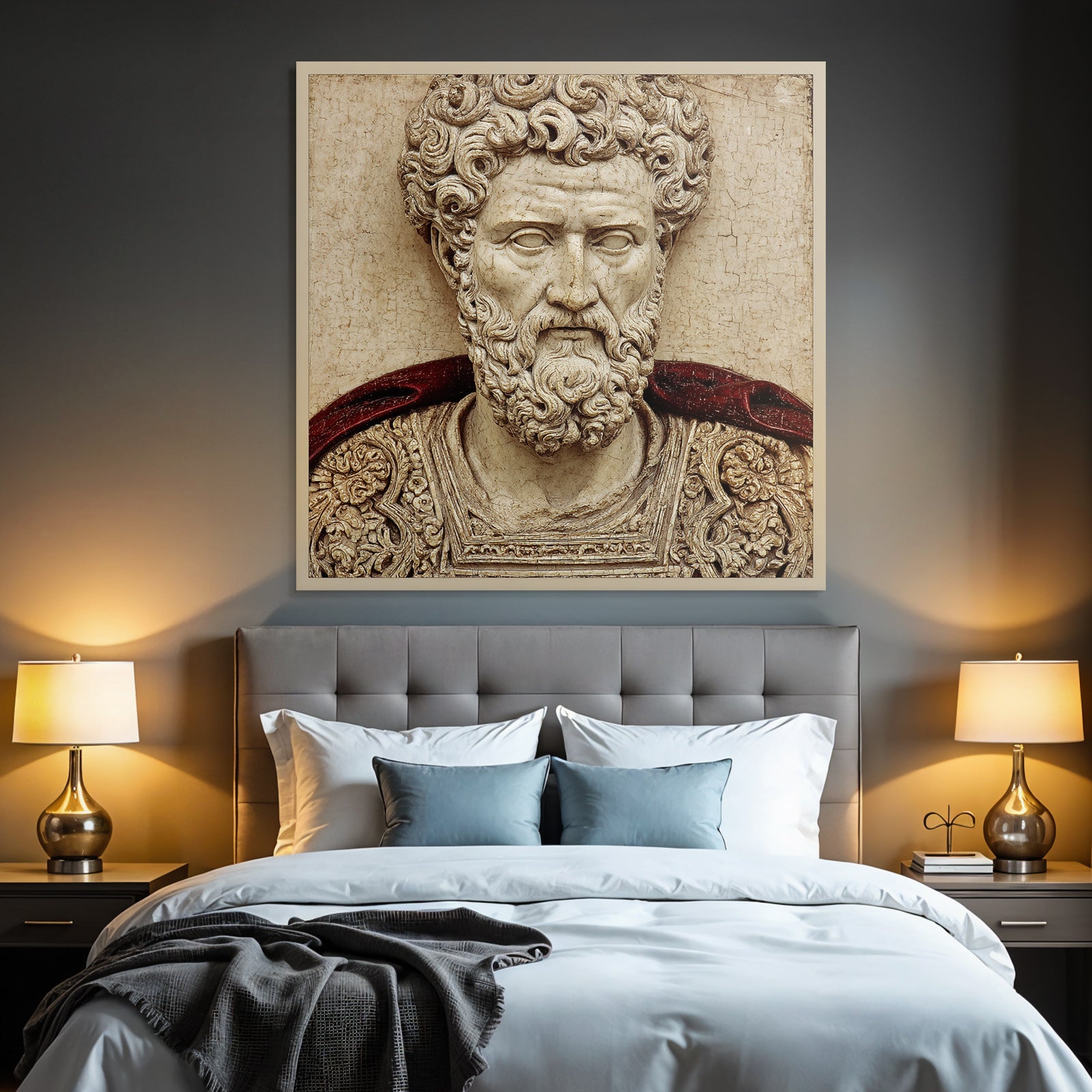 Hairy Figures Carving Artwork Roman Greek Realism
