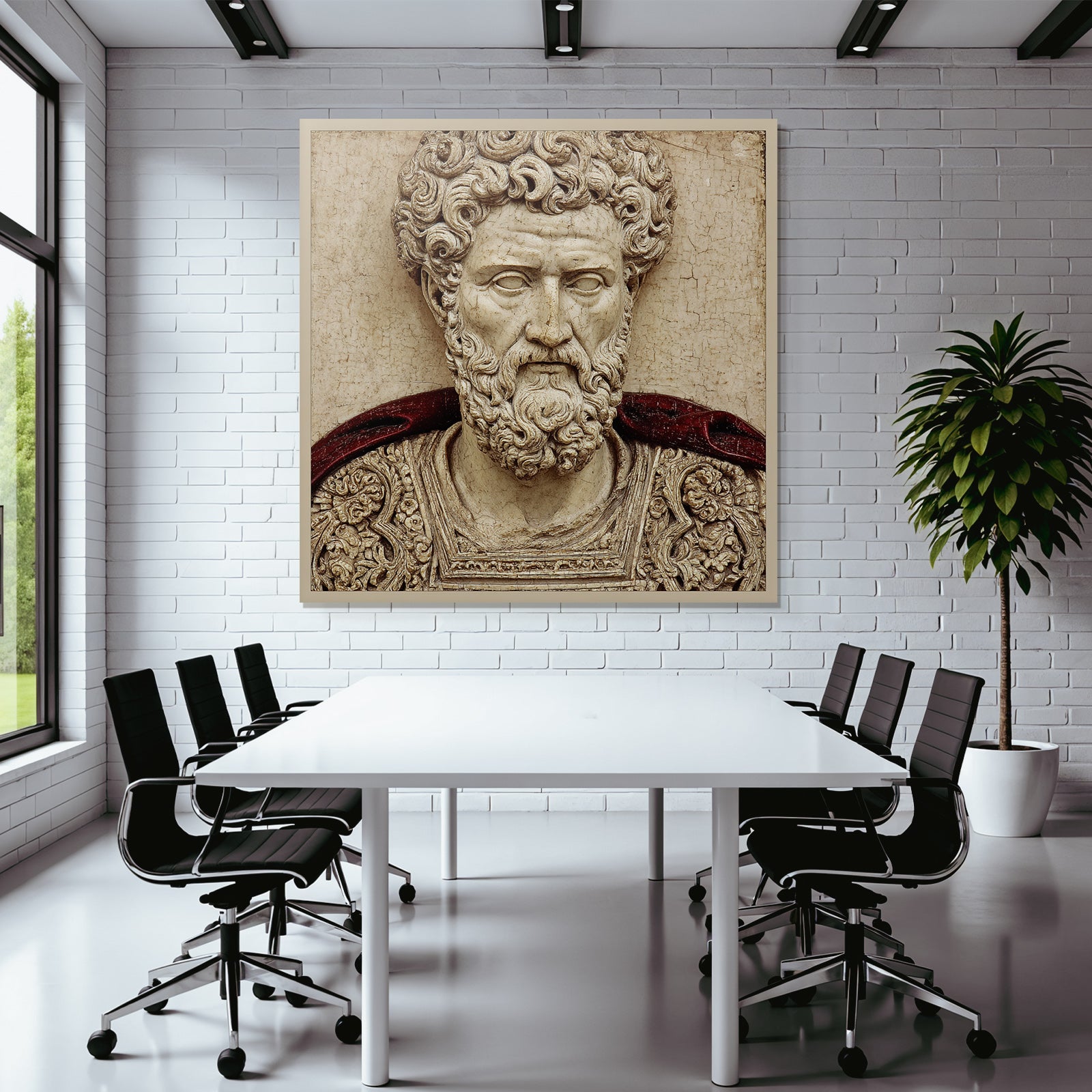 Hairy Figures Carving Artwork Roman Greek Realism