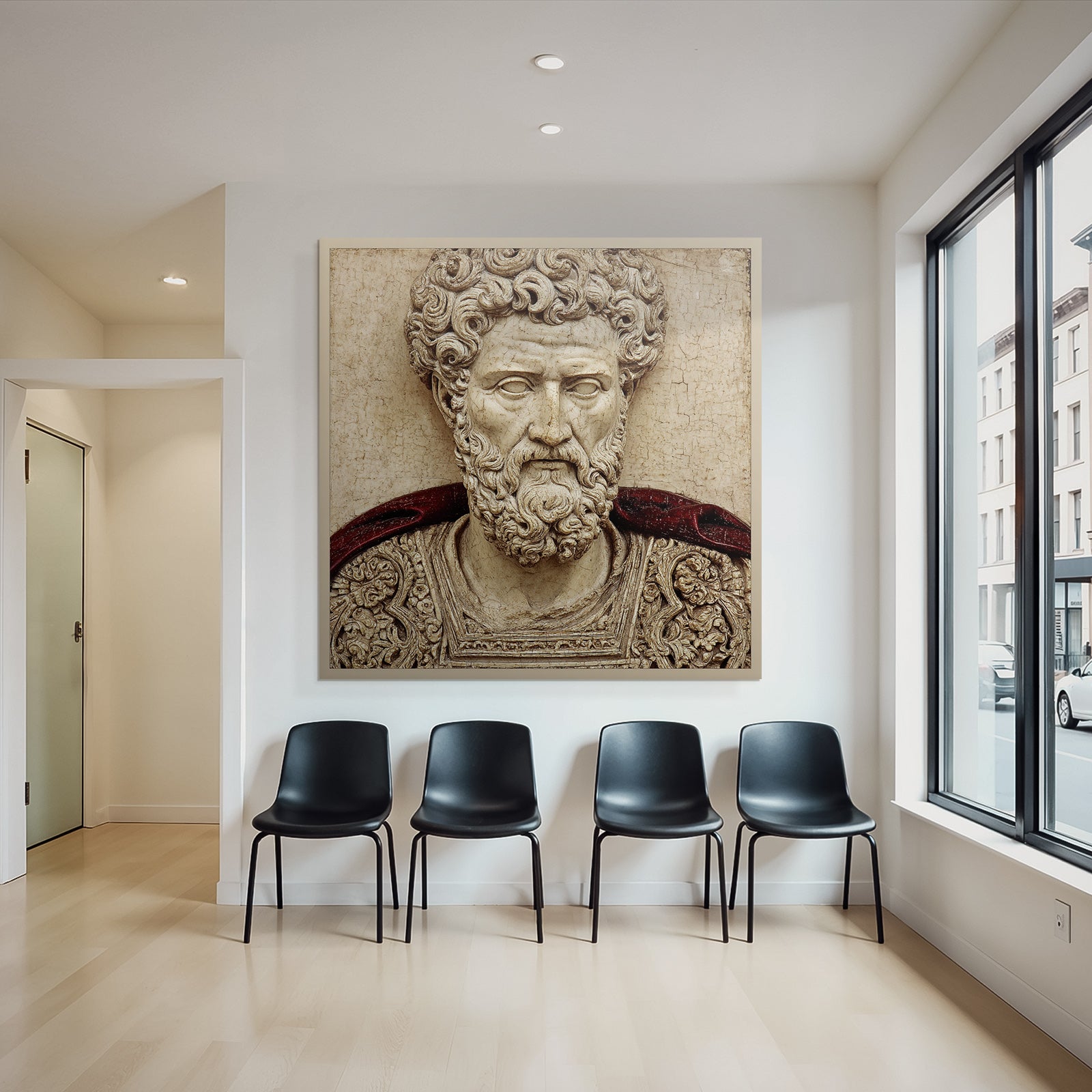 Hairy Figures Carving Artwork Roman Greek Realism