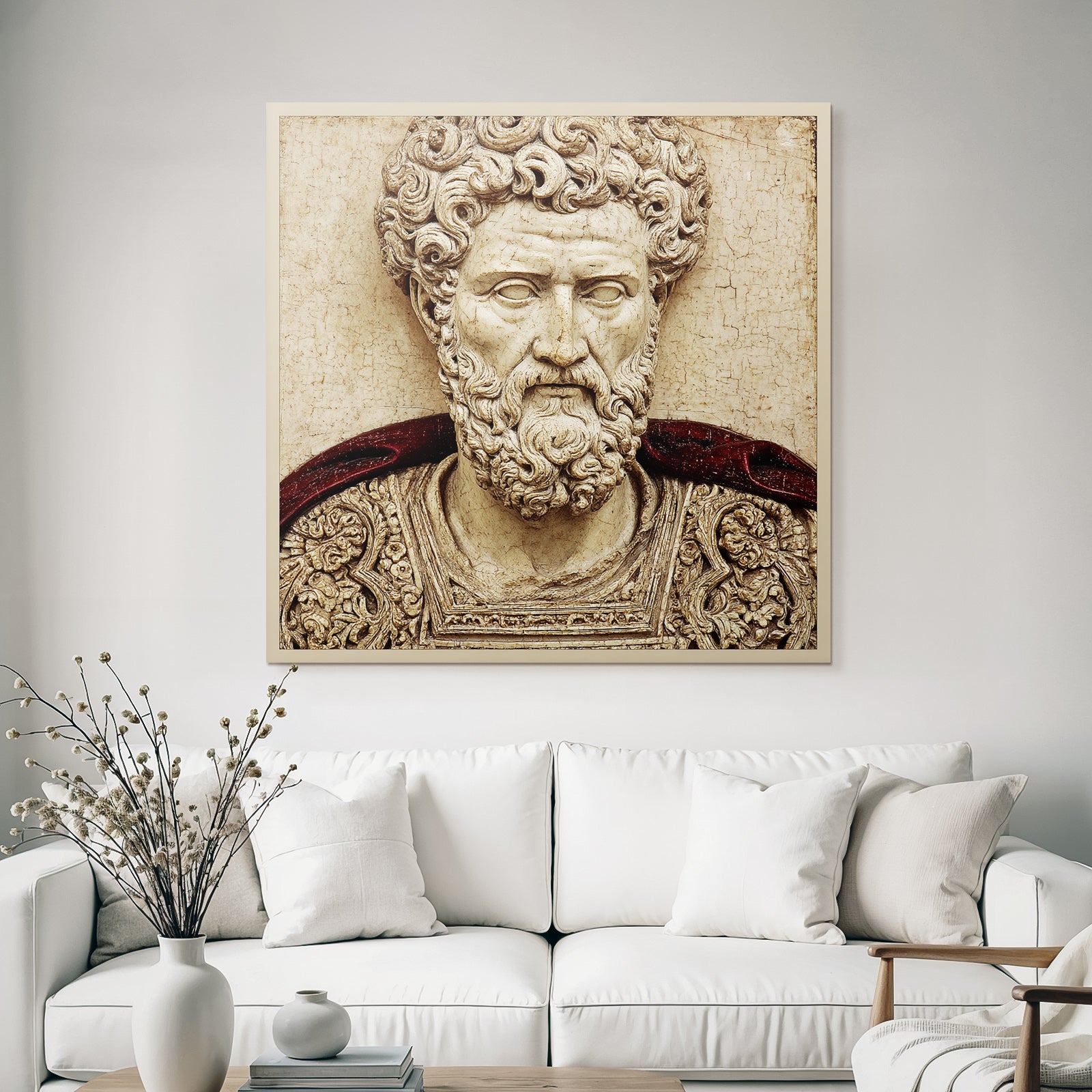 Hairy Figures Carving Artwork Roman Greek Realism