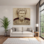 Hairy Figures Carving Artwork Roman Greek Realism