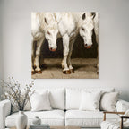Three White Horses Artistic Representation