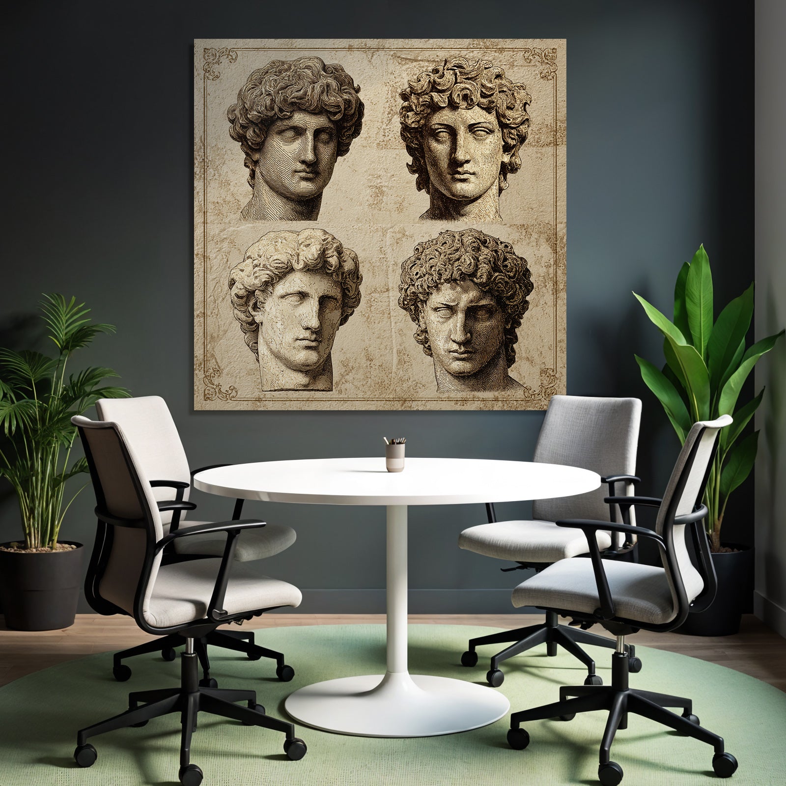 E Sculptures Bust With Hairstyles And Expressions