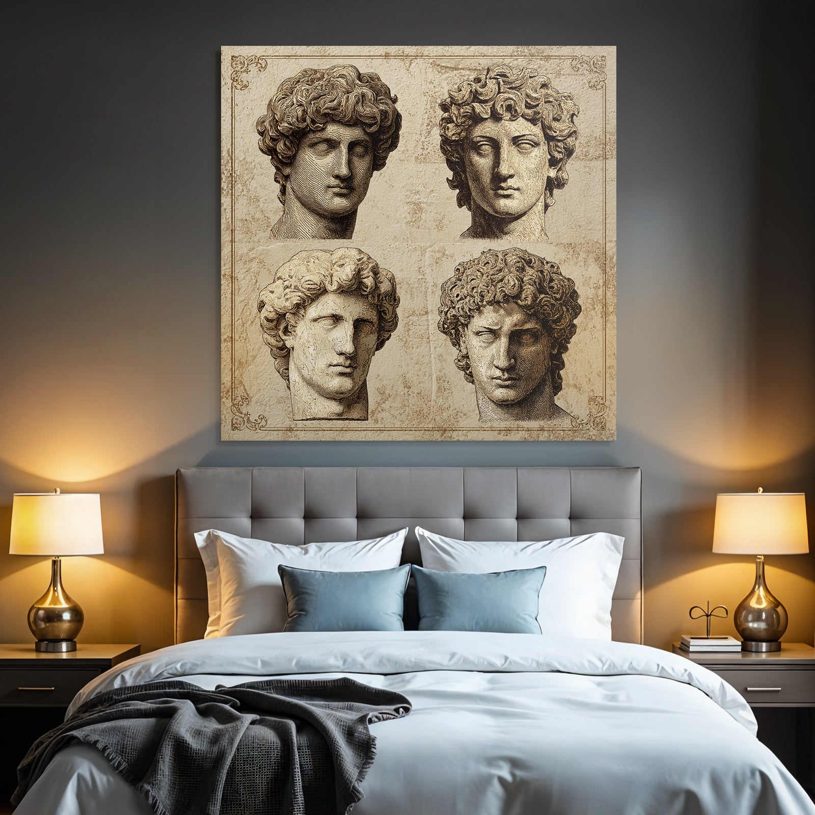 E Sculptures Bust With Hairstyles And Expressions