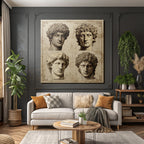 E Sculptures Bust With Hairstyles And Expressions