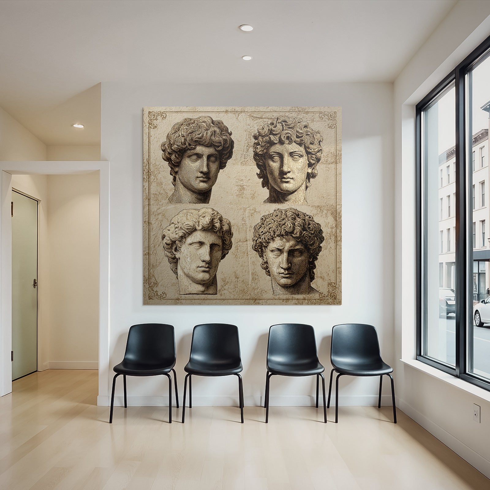 E Sculptures Bust With Hairstyles And Expressions