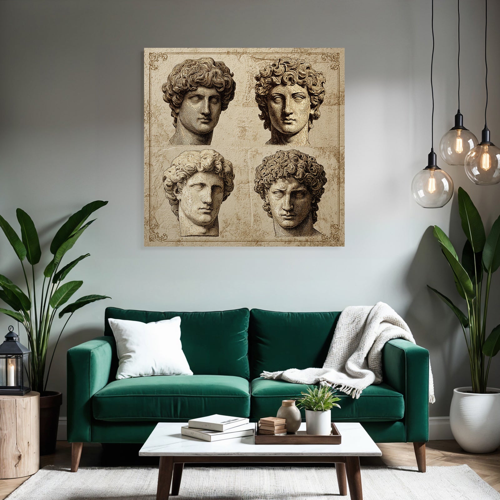 E Sculptures Bust With Hairstyles And Expressions