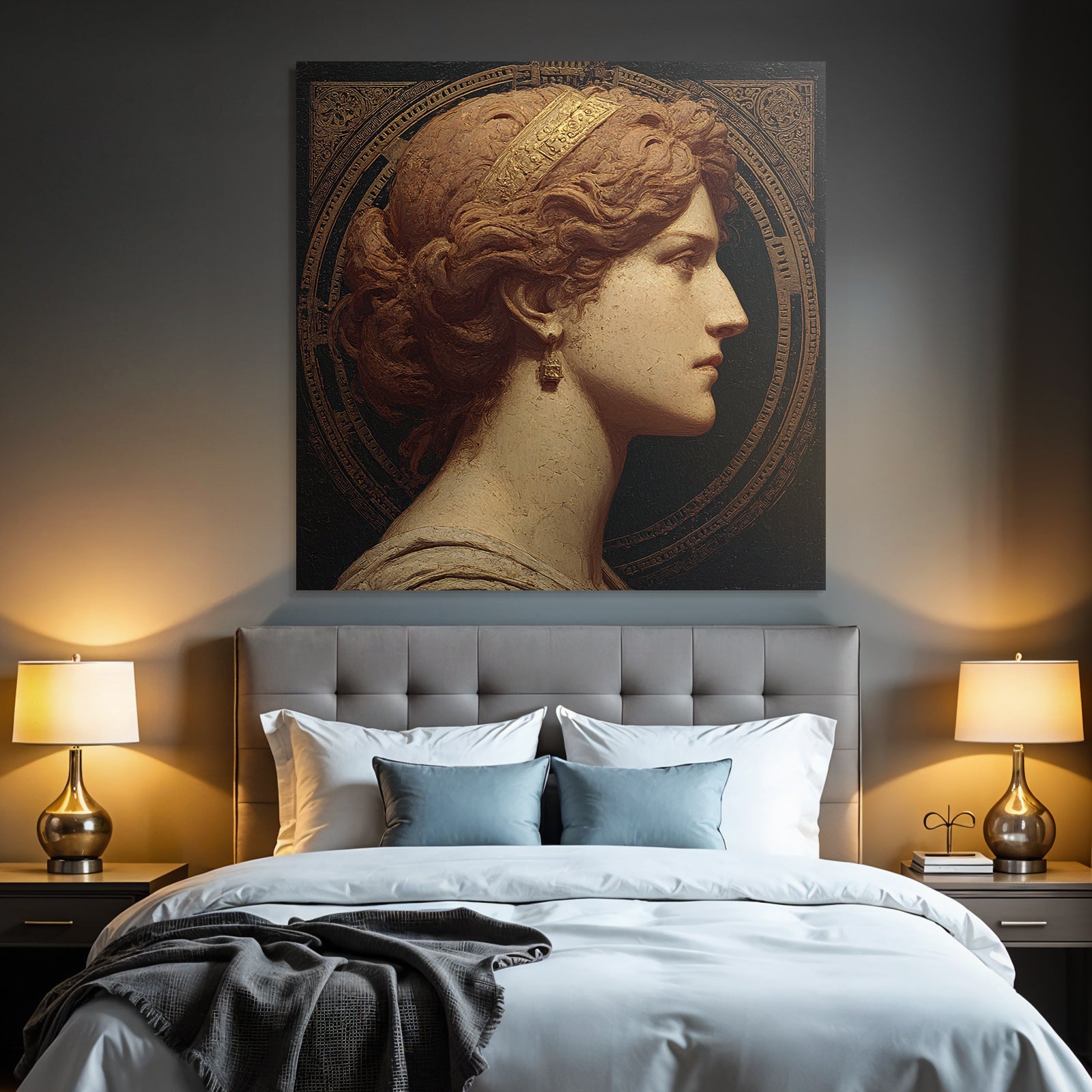 Woman Profile Portrait He Style Artwork