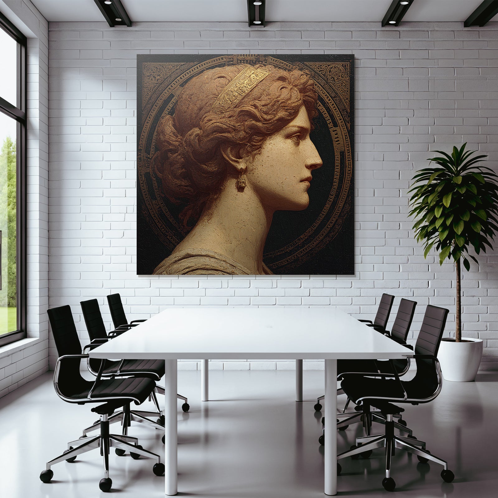 Woman Profile Portrait He Style Artwork