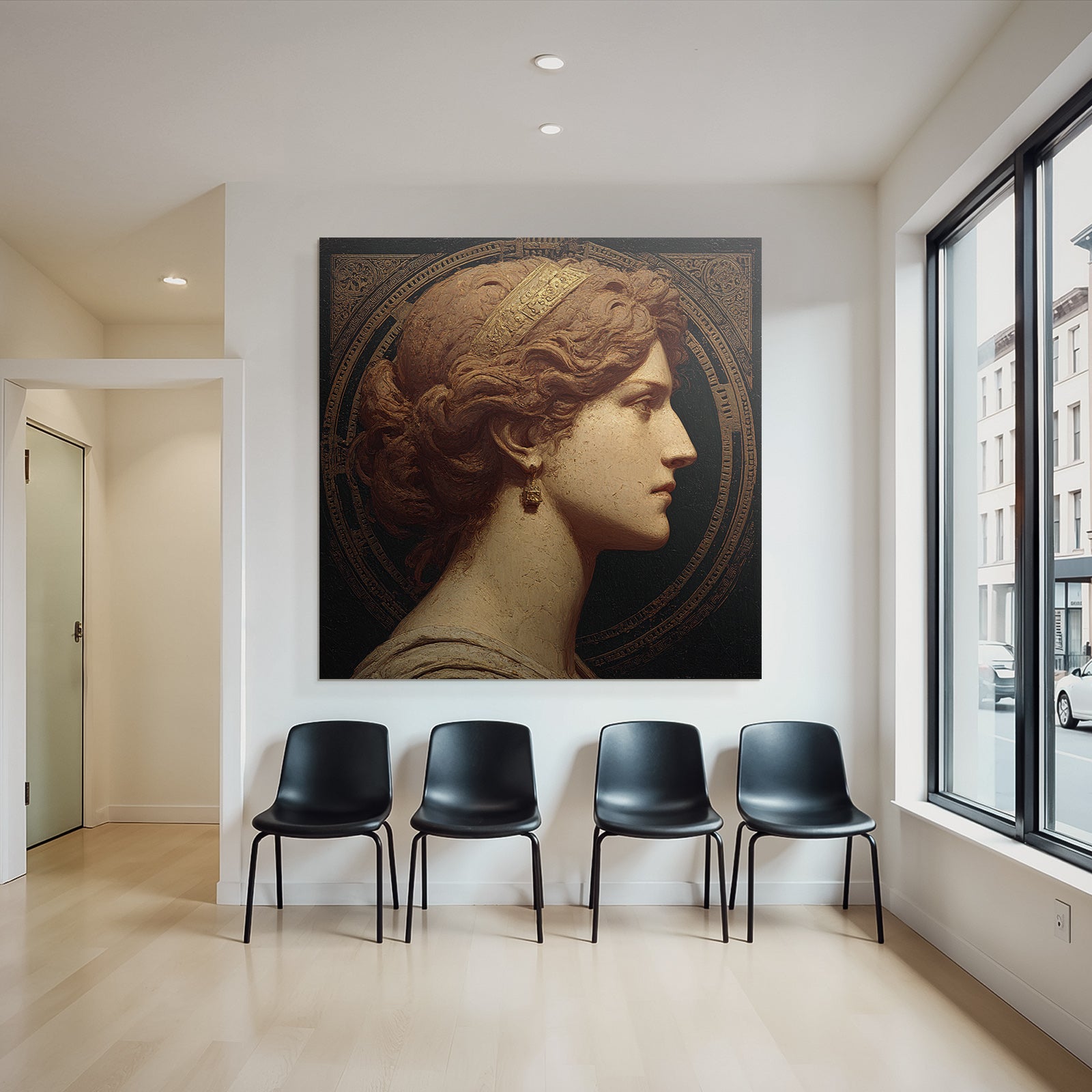 Woman Profile Portrait He Style Artwork