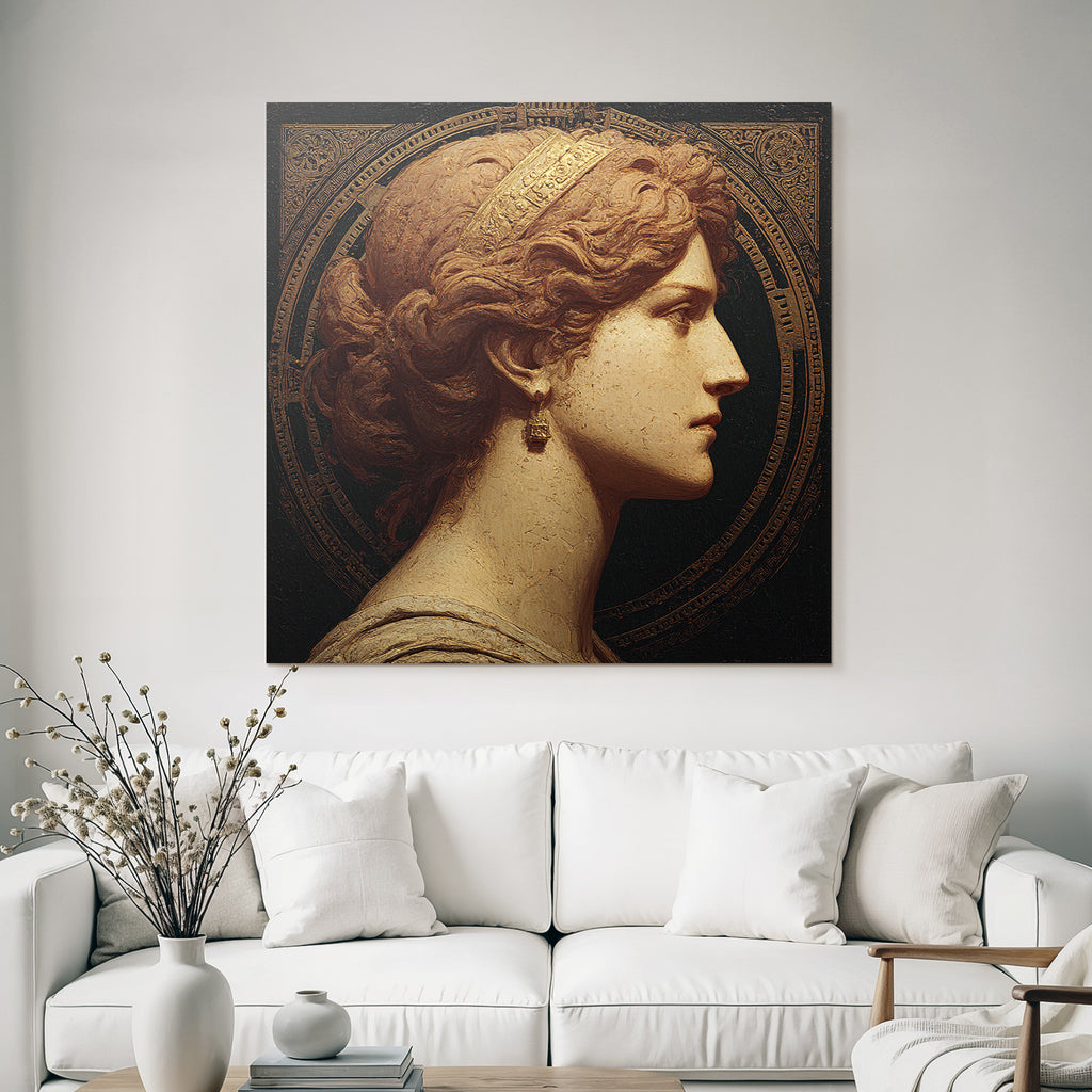 Woman Profile Portrait He Style Artwork