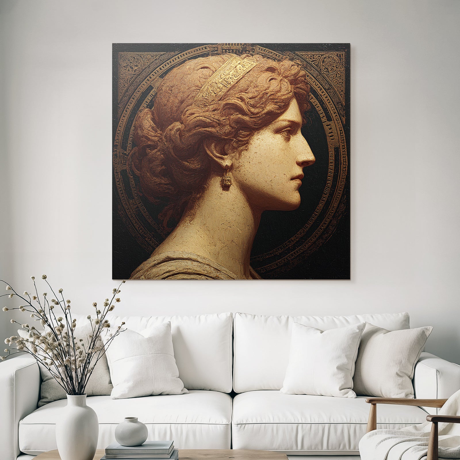 Woman Profile Portrait He Style Artwork