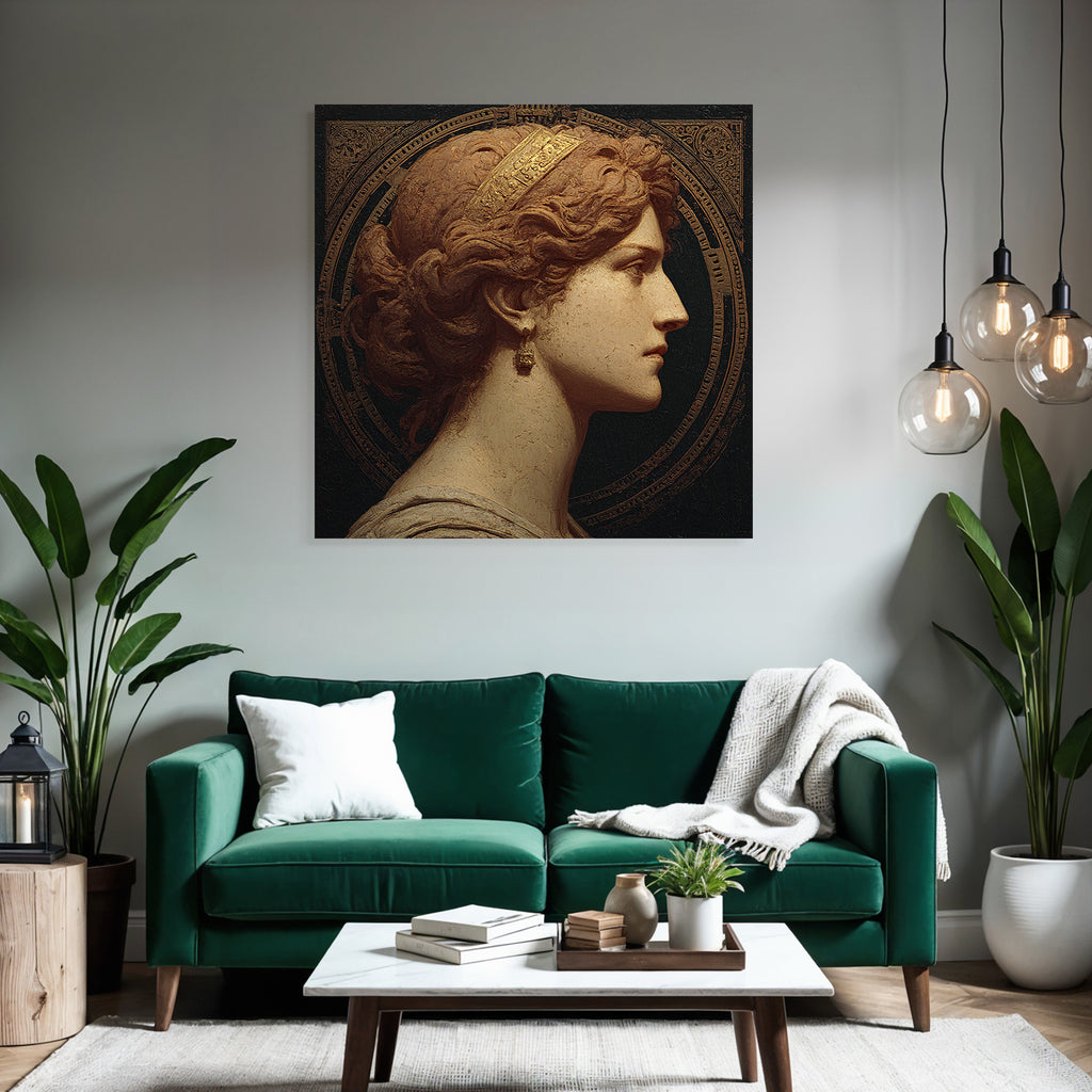 Woman Profile Portrait He Style Artwork