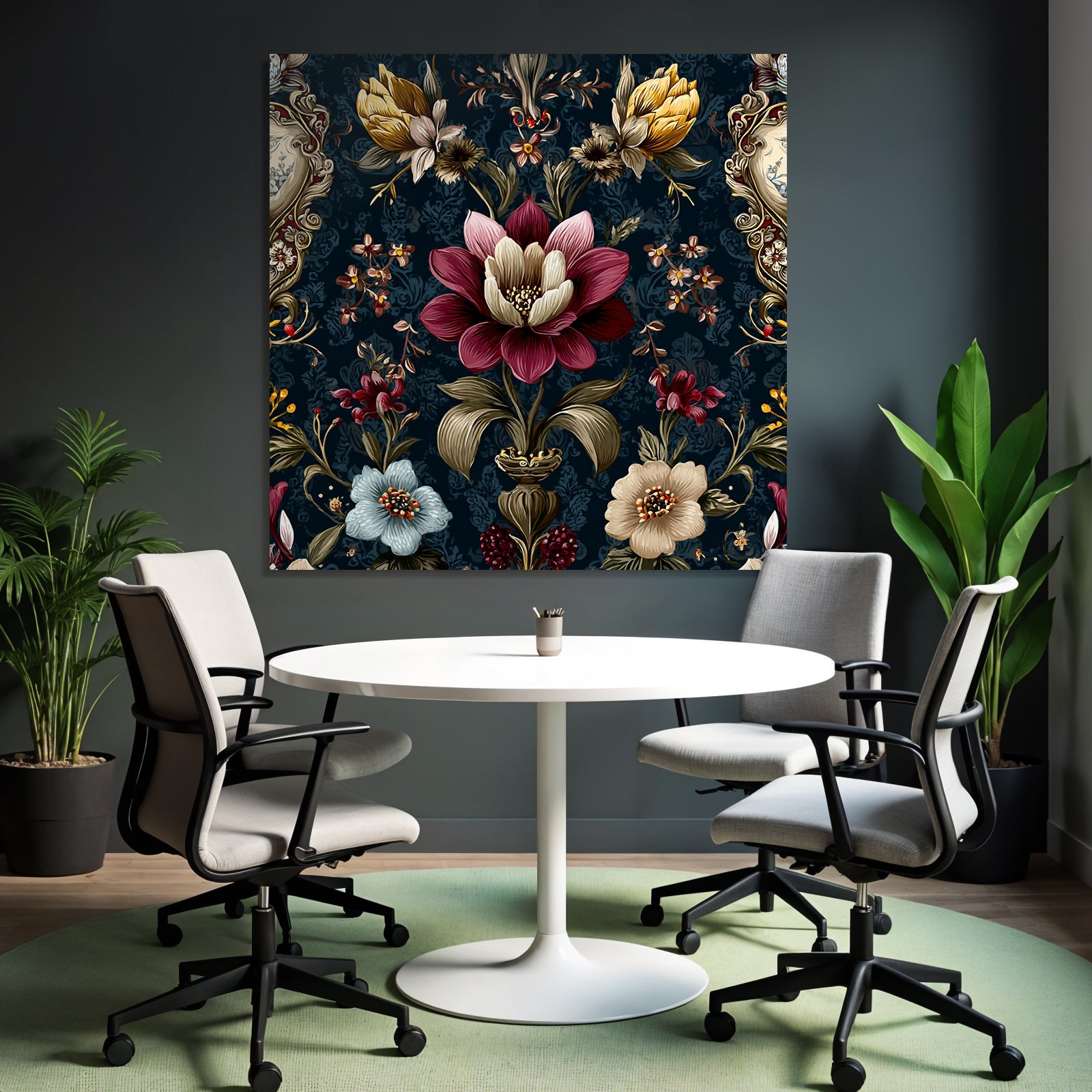 Intricate Floral Pattern Decorative Elegant Vintage Background