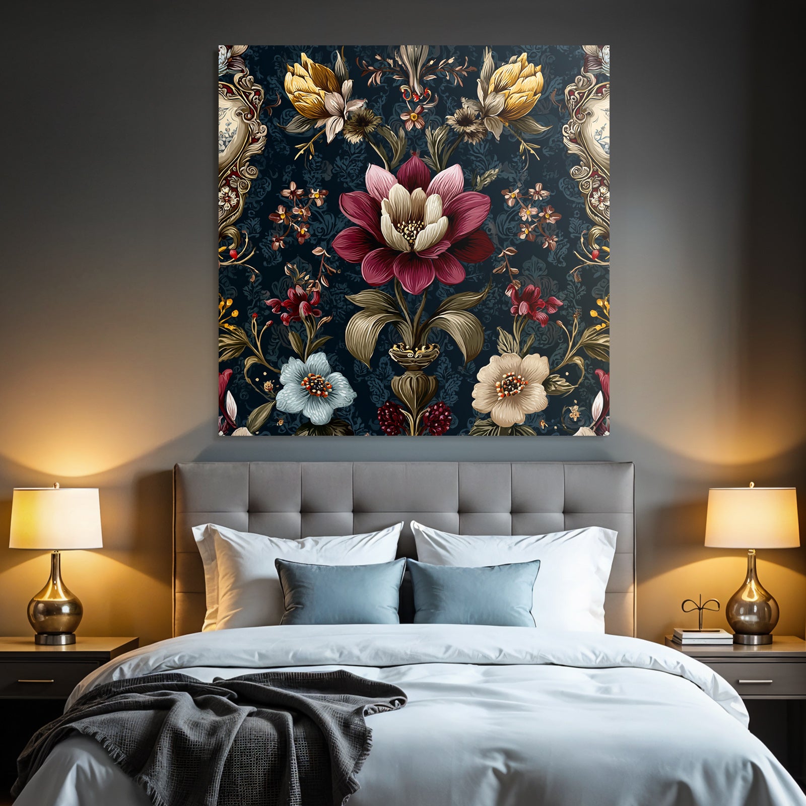 Intricate Floral Pattern Decorative Elegant Vintage Background