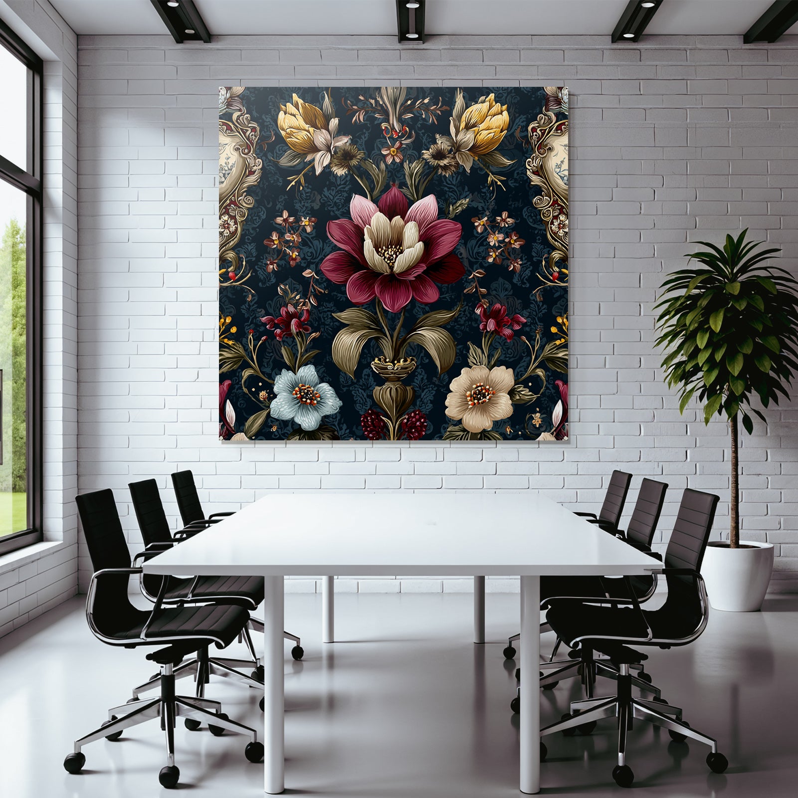 Intricate Floral Pattern Decorative Elegant Vintage Background
