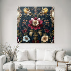 Intricate Floral Pattern Decorative Elegant Vintage Background