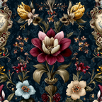 Intrikate Blumenmuster Muster Dekorativ Elegant Vintage Hintergrund | Klassisch | Einrichtungsstile