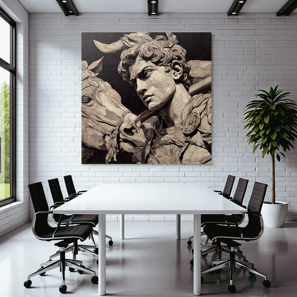 Young Man with Horse E Sculpture