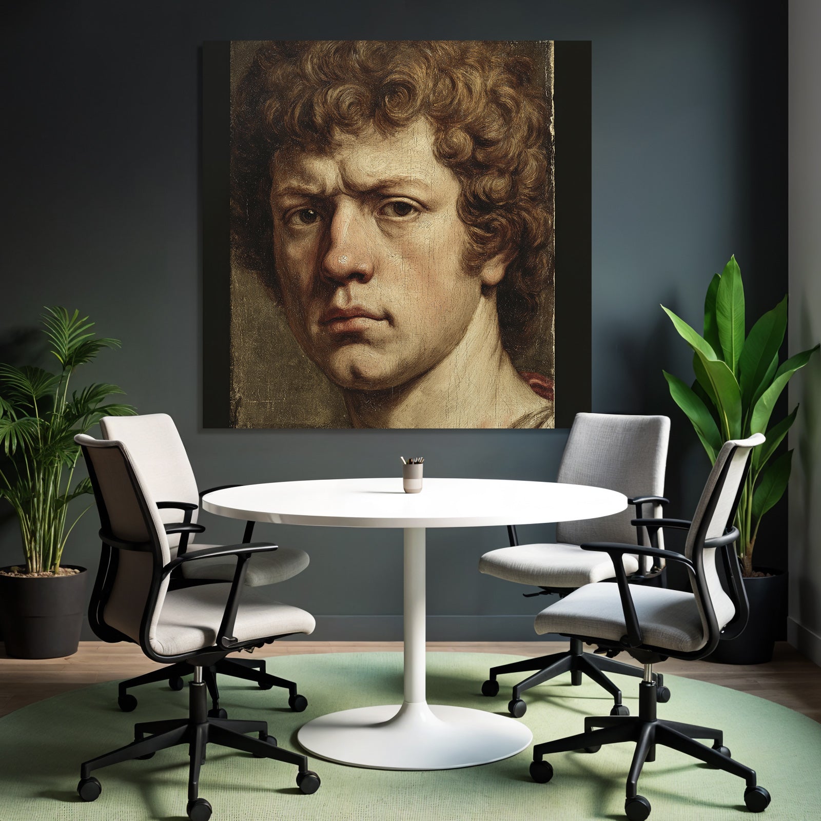 Young Man Portrait Artistic Representation
