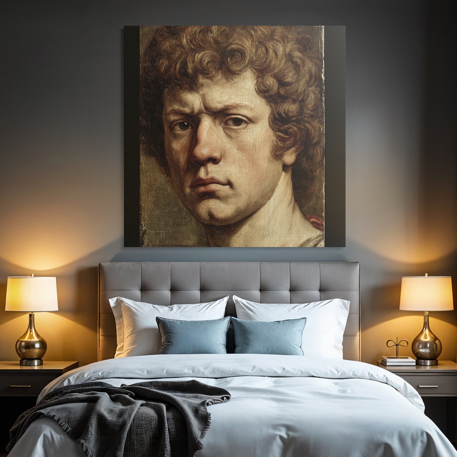 Young Man Portrait Artistic Representation