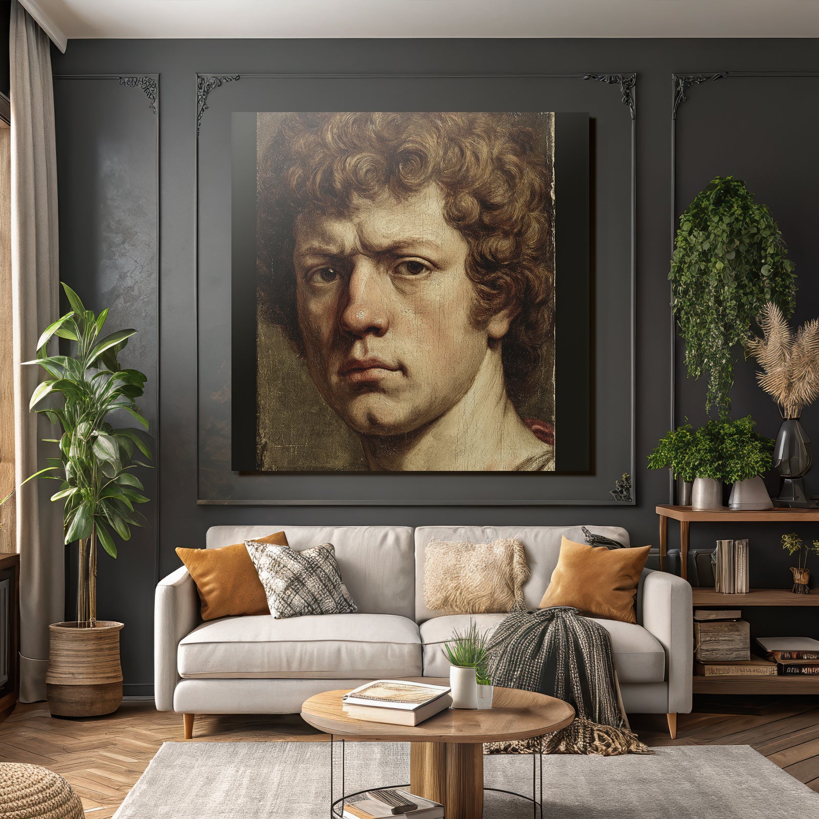 Young Man Portrait Artistic Representation