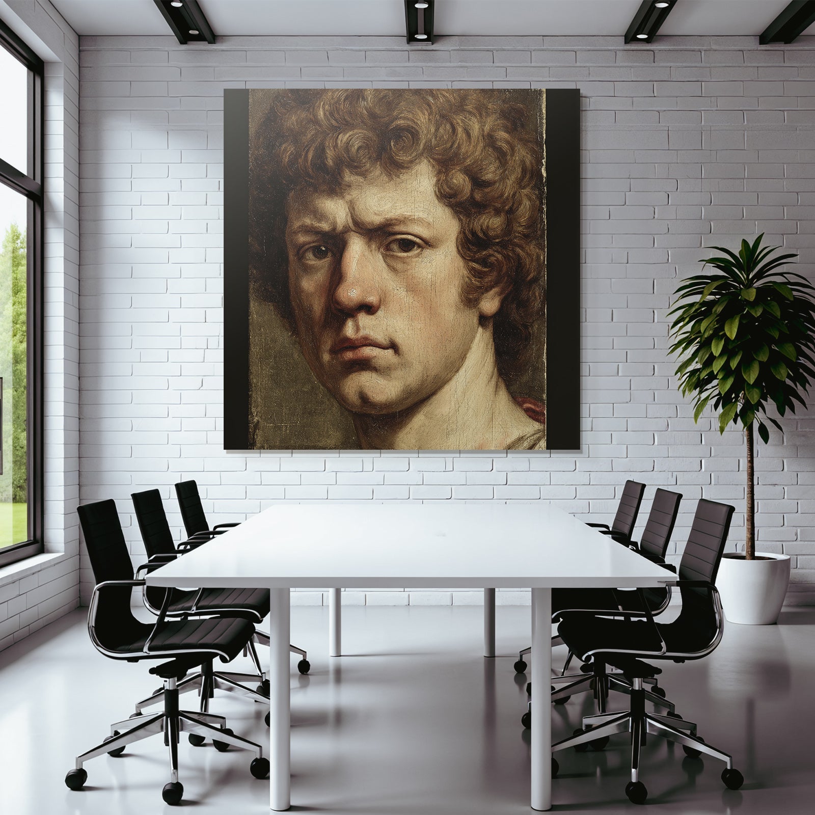 Young Man Portrait Artistic Representation