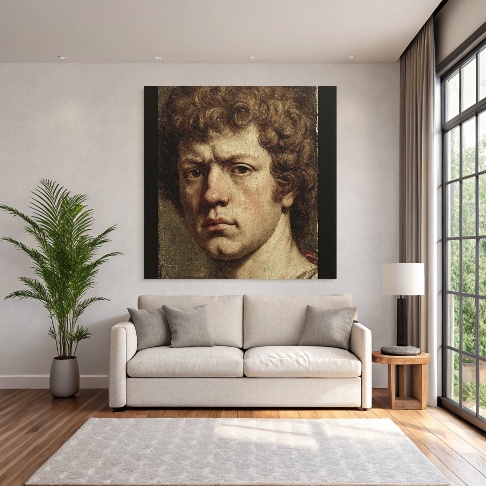 Young Man Portrait Artistic Representation