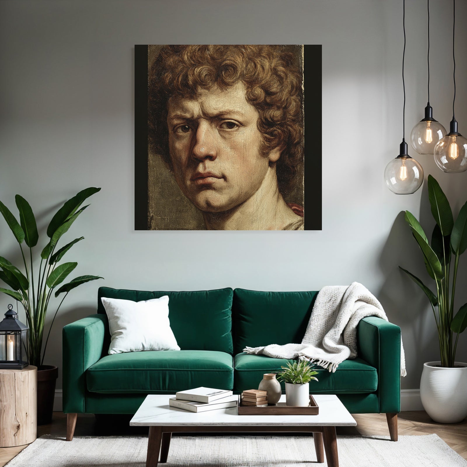 Young Man Portrait Artistic Representation