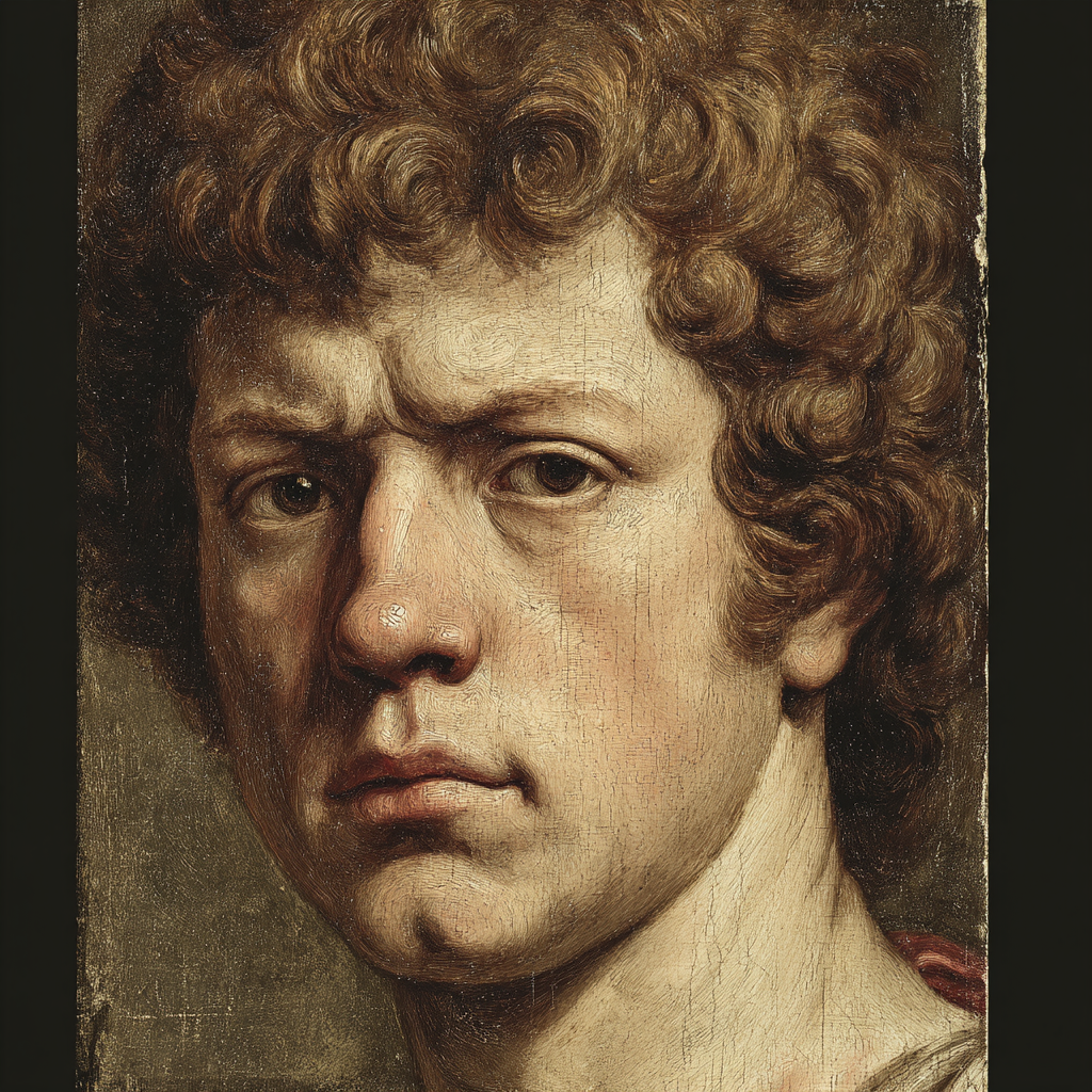 Junger Mann Portrait Kunstvolle Darstellung | Klassisch | Einrichtungsstile