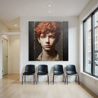 Young Person Portrait Red Curls Art Style